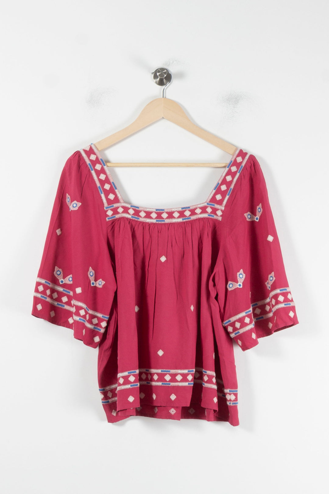 Blouse Rose et Bleu - Taille L/40 de la marque ba&sh | PARAD86778 - Vendu par Paradigme - Image 4