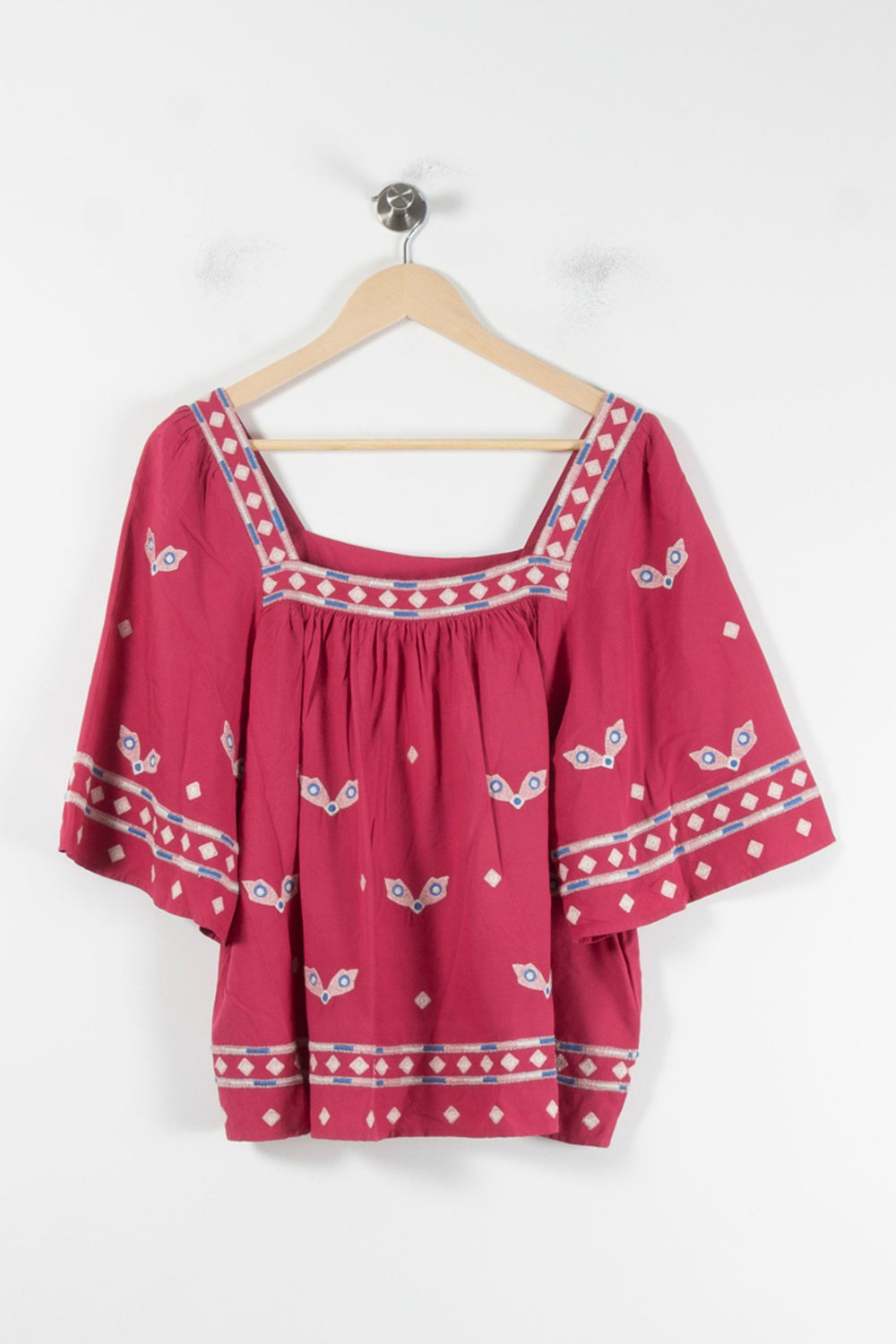 Blouse Rose et Bleu - Taille L/40 de la marque ba&sh | PARAD86778 - Vendu par Paradigme - Image 2