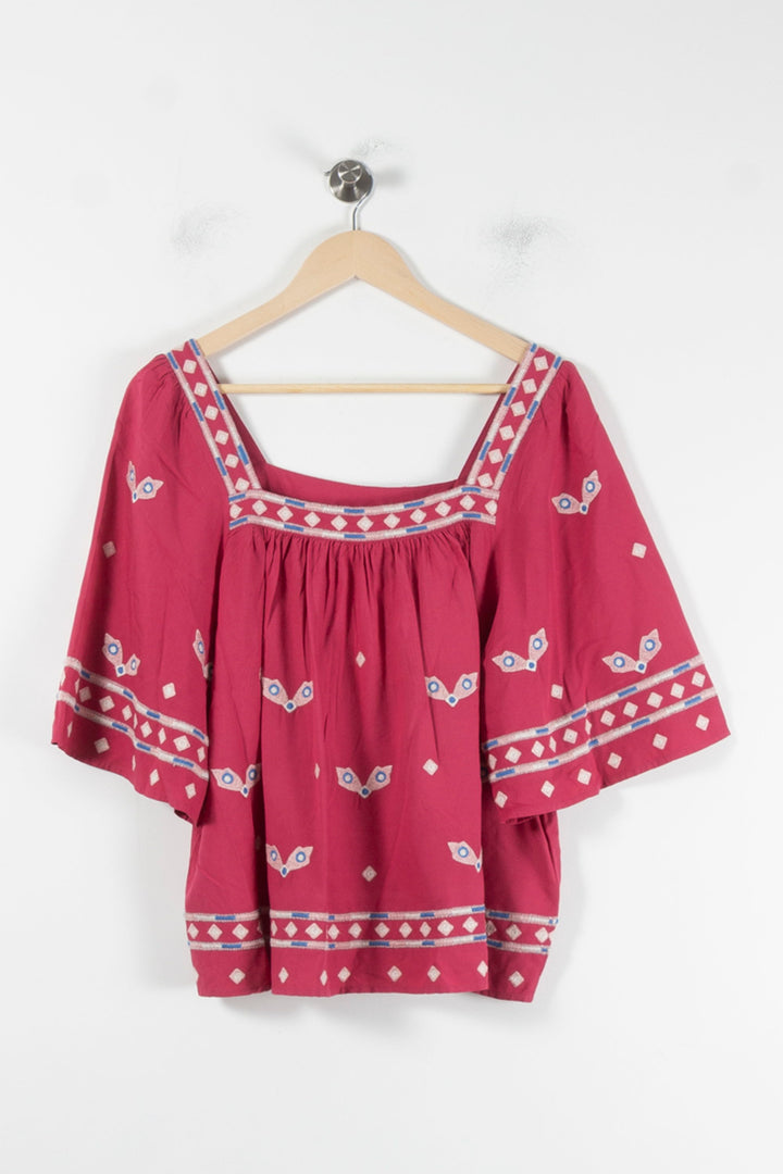 Blouse Rose et Bleu - Taille L/40 de la marque ba&sh | PARAD86778 - Vendu par Paradigme - Image 2