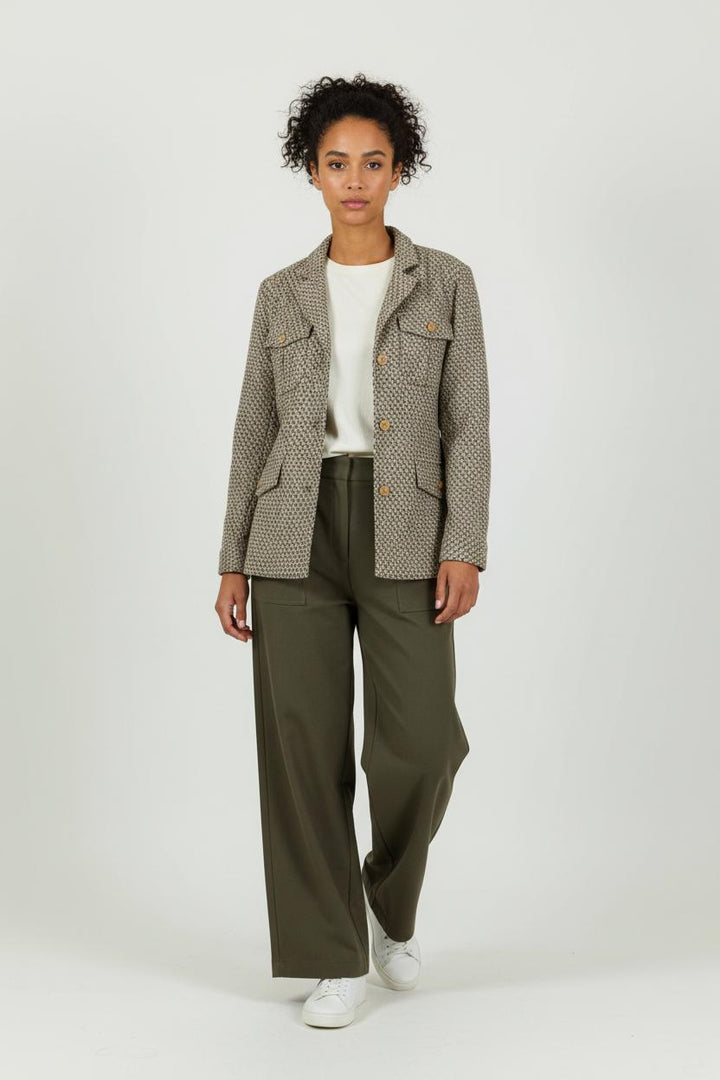 Veste Motif Beige et Noir - Taille S/36 de la marque Ines de la Fressange Paris | PARAD8681 - Vendu par Paradigme - Image 1