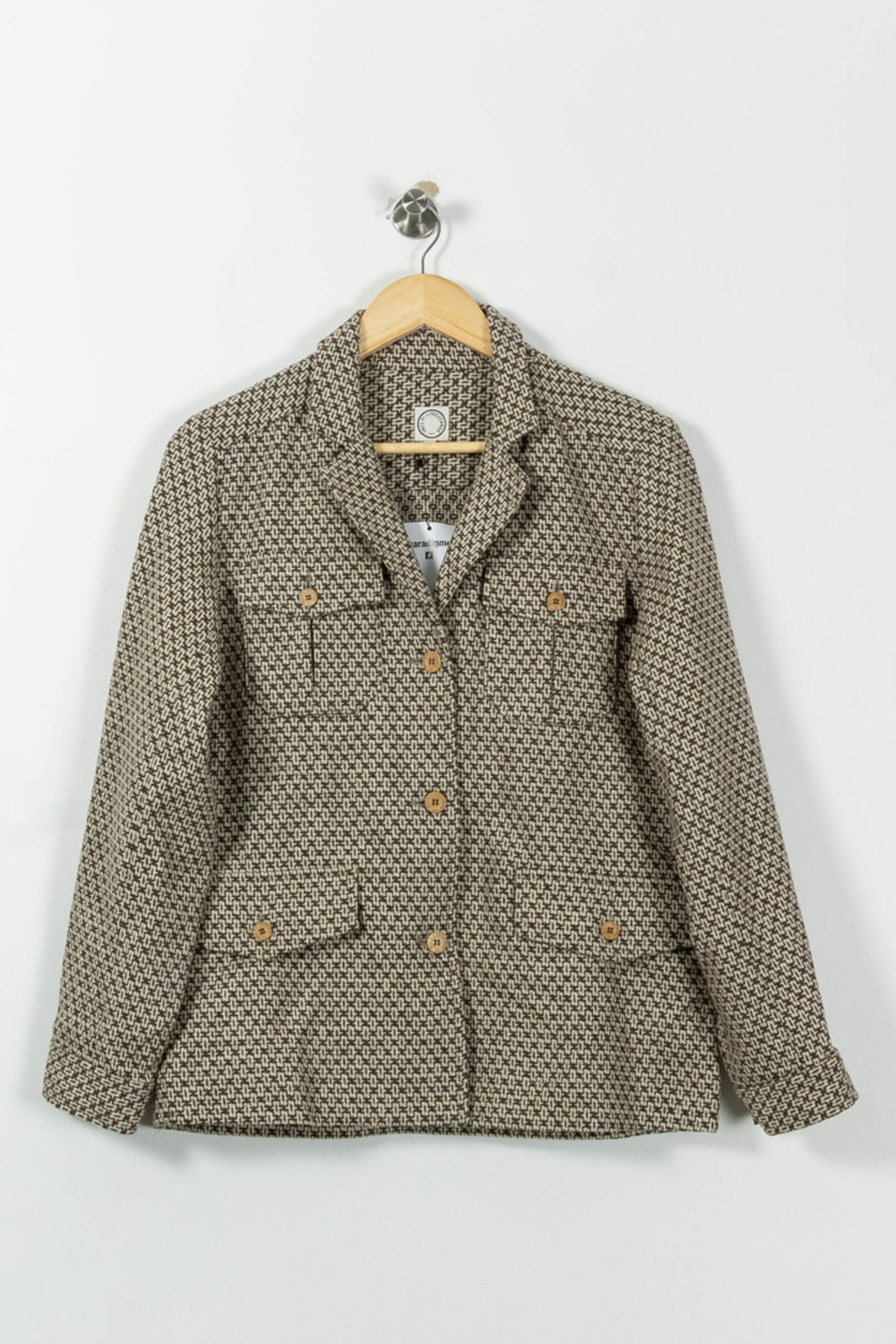Veste Motif Beige et Noir - Taille S/36 de la marque Ines de la Fressange Paris | PARAD8681 - Vendu par Paradigme - Image 2