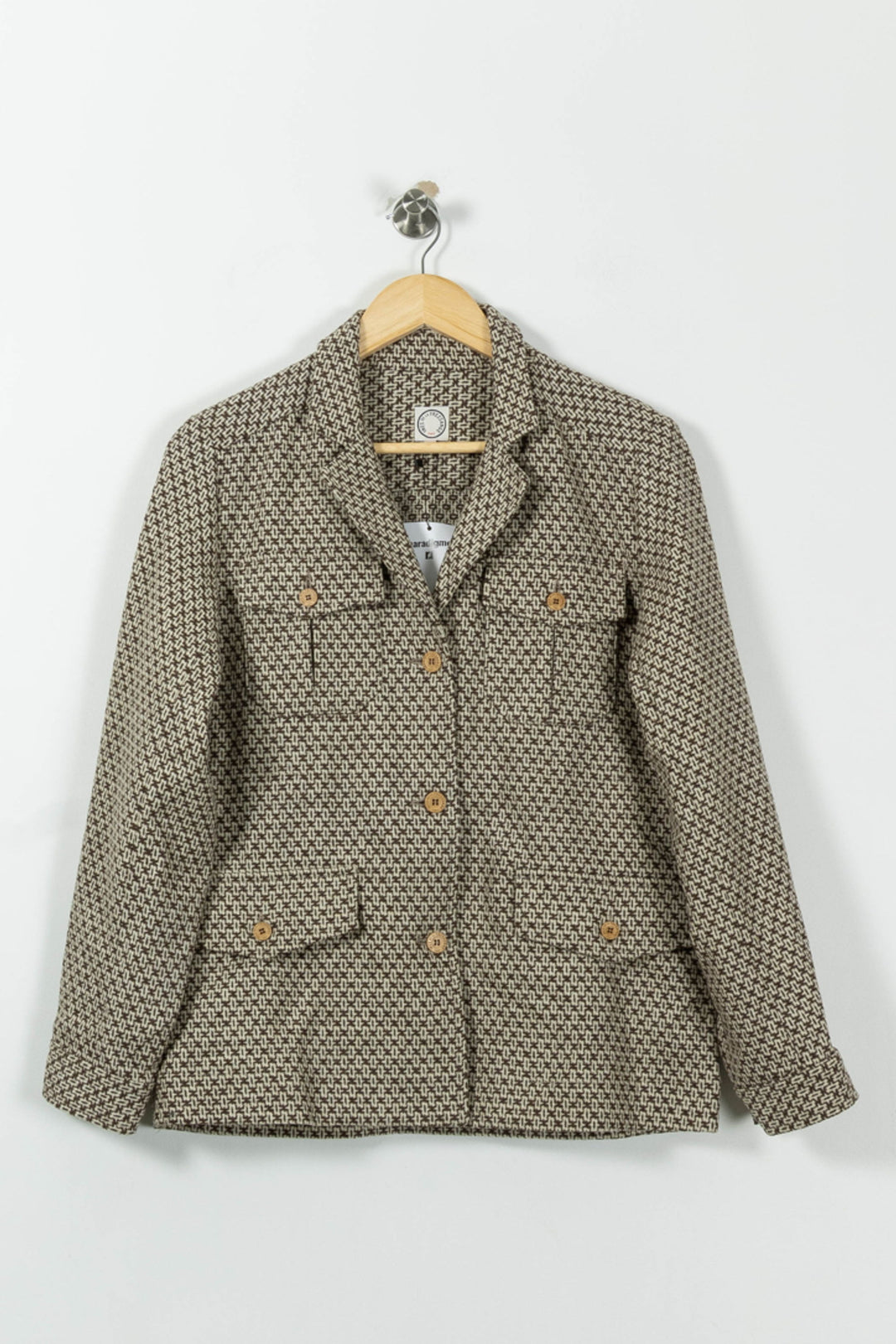 Veste Motif Beige et Noir - Taille S/36 de la marque Ines de la Fressange Paris | PARAD8681 - Vendu par Paradigme - Image 2