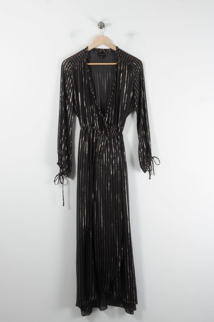 Robe Longue Noire et Dorée - Taille M/38 de la marque Bérénice | PARAD86812 - Vendu par Paradigme - Image 2
