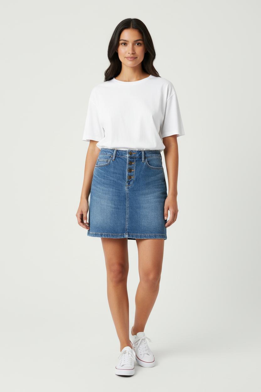 Jupe en Jean Bleue - Taille S/36 de la marque Lee | PARAD86816 - Vendu par Paradigme - Image 1