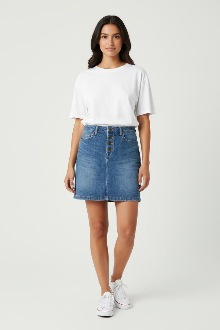 Jupe en Jean Bleue - Taille S/36 de la marque Lee | PARAD86816 - Vendu par Paradigme - Image 1