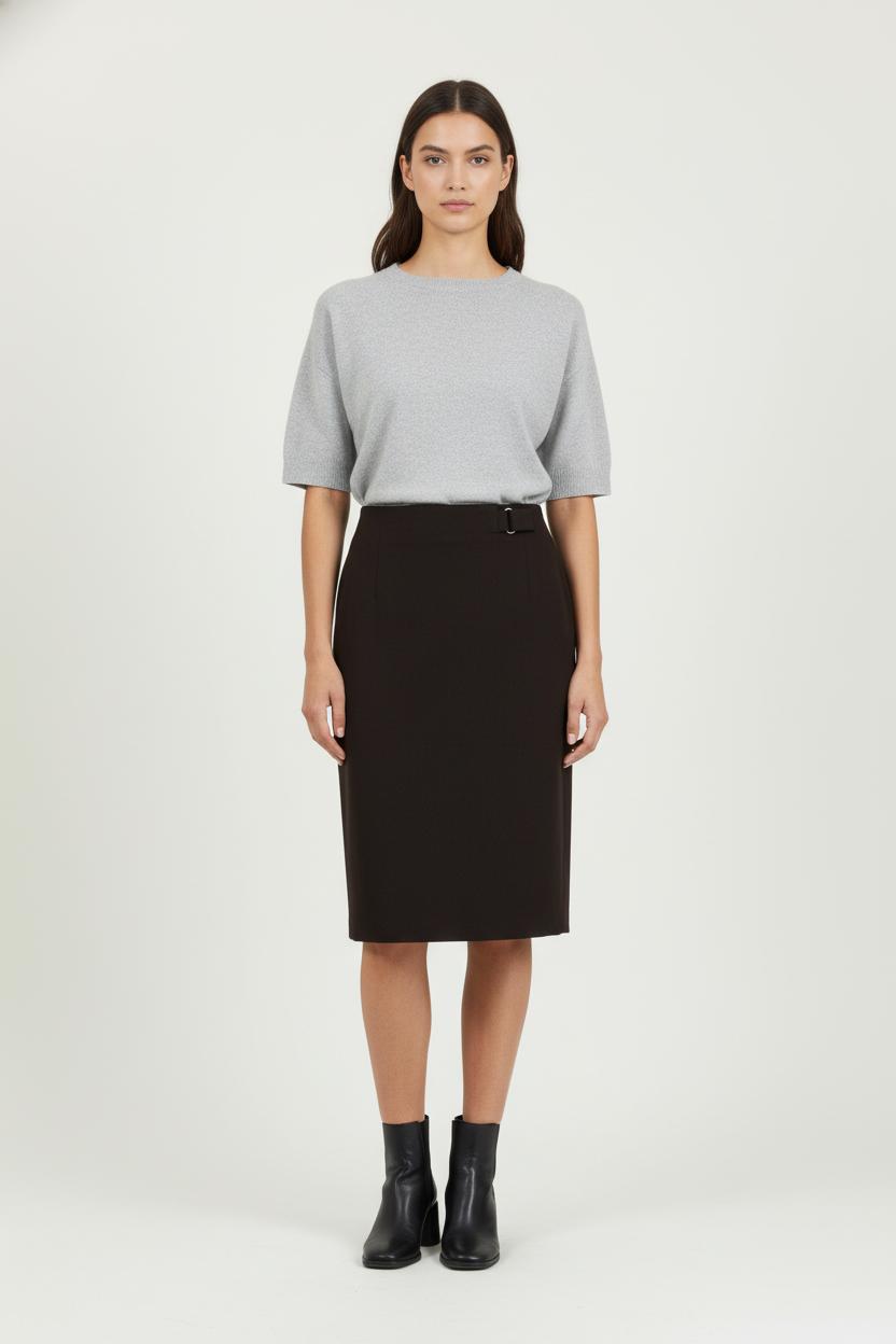 Jupe Droite Marron - Taille XXL/44 de la marque ZAPA | PARAD86824 - Vendu par Paradigme - Image 1