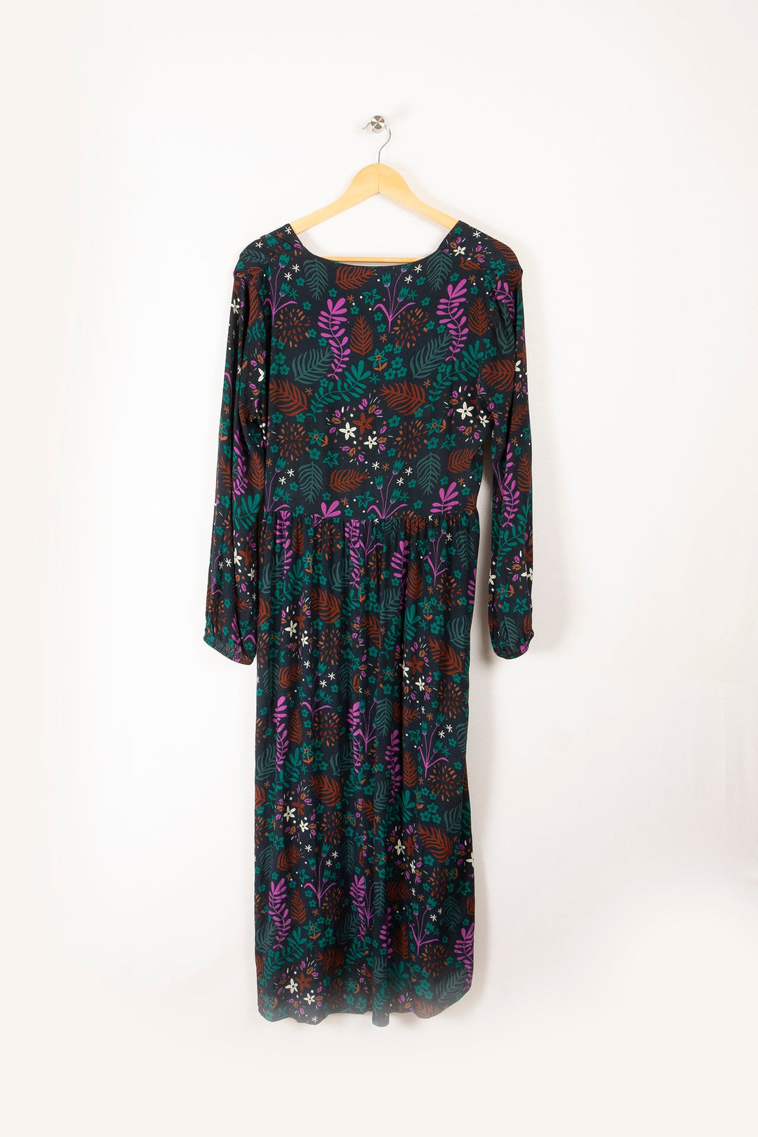 Long floral dress with long sleeves - S/36