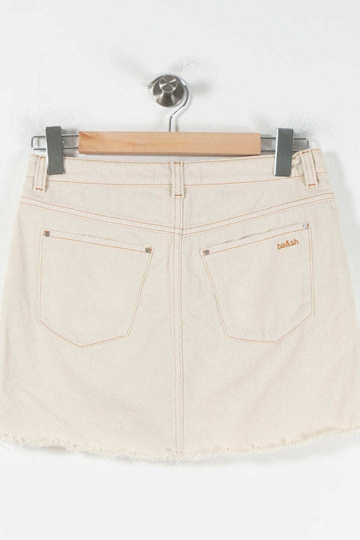 Jupe En Jean Beige - Taille S/36 de la marque ba&sh | PARAD86840 - Vendu par Paradigme - Image 4