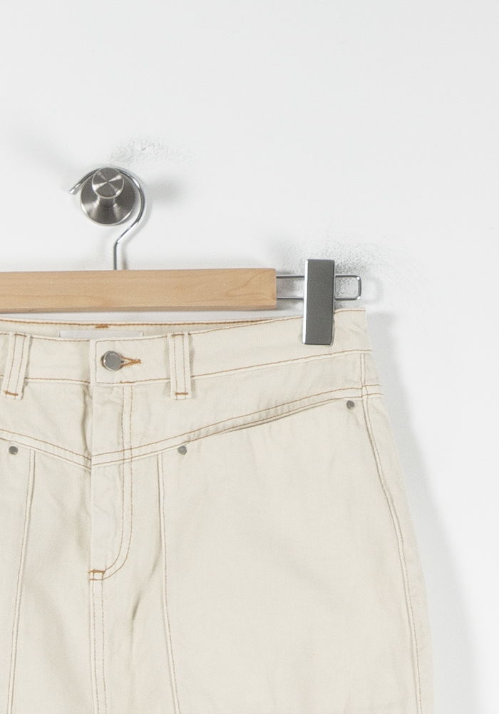 Jupe En Jean Beige - Taille S/36 de la marque ba&sh | PARAD86840 - Vendu par Paradigme - Image 3
