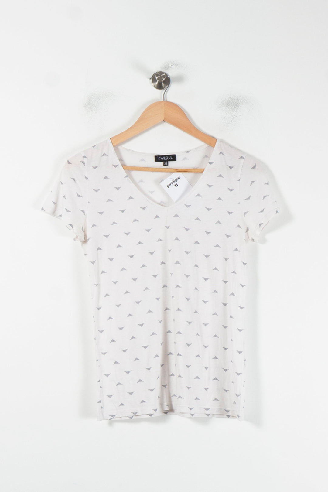 Tee-shirt Blanc - Taille M/38 de la marque Caroll | PARAD86857 - Vendu par Paradigme - Image 2