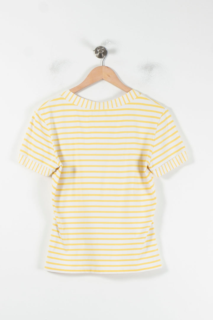 Tee-shirt Rayé Jaune et Blanc - Taille XL/42 de la marque Maison 123 | PARAD86865 - Vendu par Paradigme - Image 4