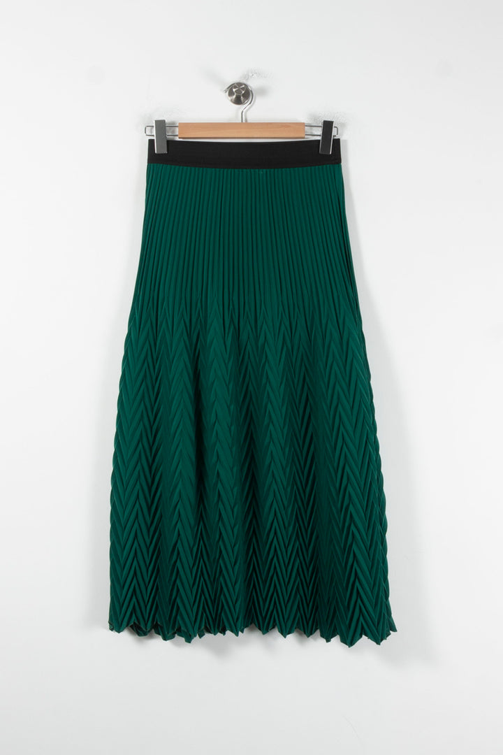 Jupe Plissée Verte - Taille M/38 de la marque Maje | PARAD86877 - Vendu par Paradigme - Image 2