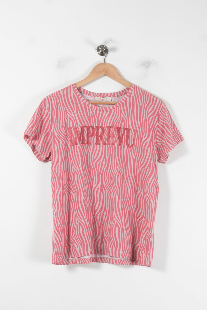 Tee-shirt Rose et Blanc - Taille XL/42 de la marque Imprevu | PARAD86887 - Vendu par Paradigme - Image 2