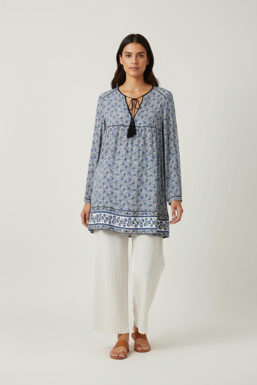Robe Courte Bleue et Blanche - Taille S/36 de la marque Sézane | PARAD86891 - Vendu par Paradigme - Image 1