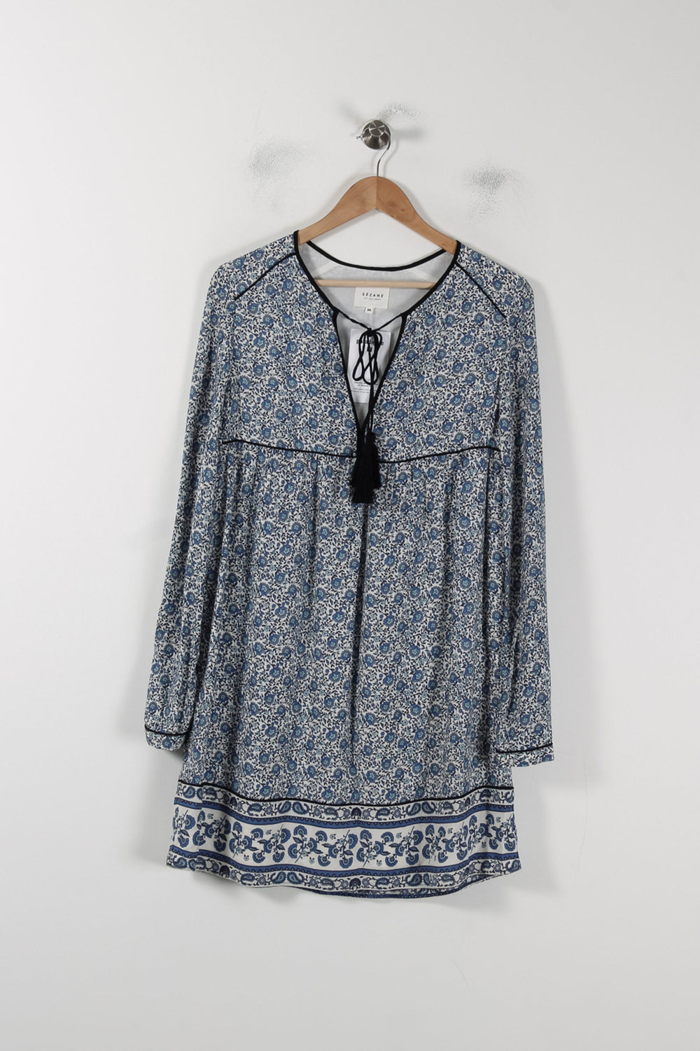 Robe Courte Bleue et Blanche - Taille S/36 de la marque Sézane | PARAD86891 - Vendu par Paradigme - Image 2