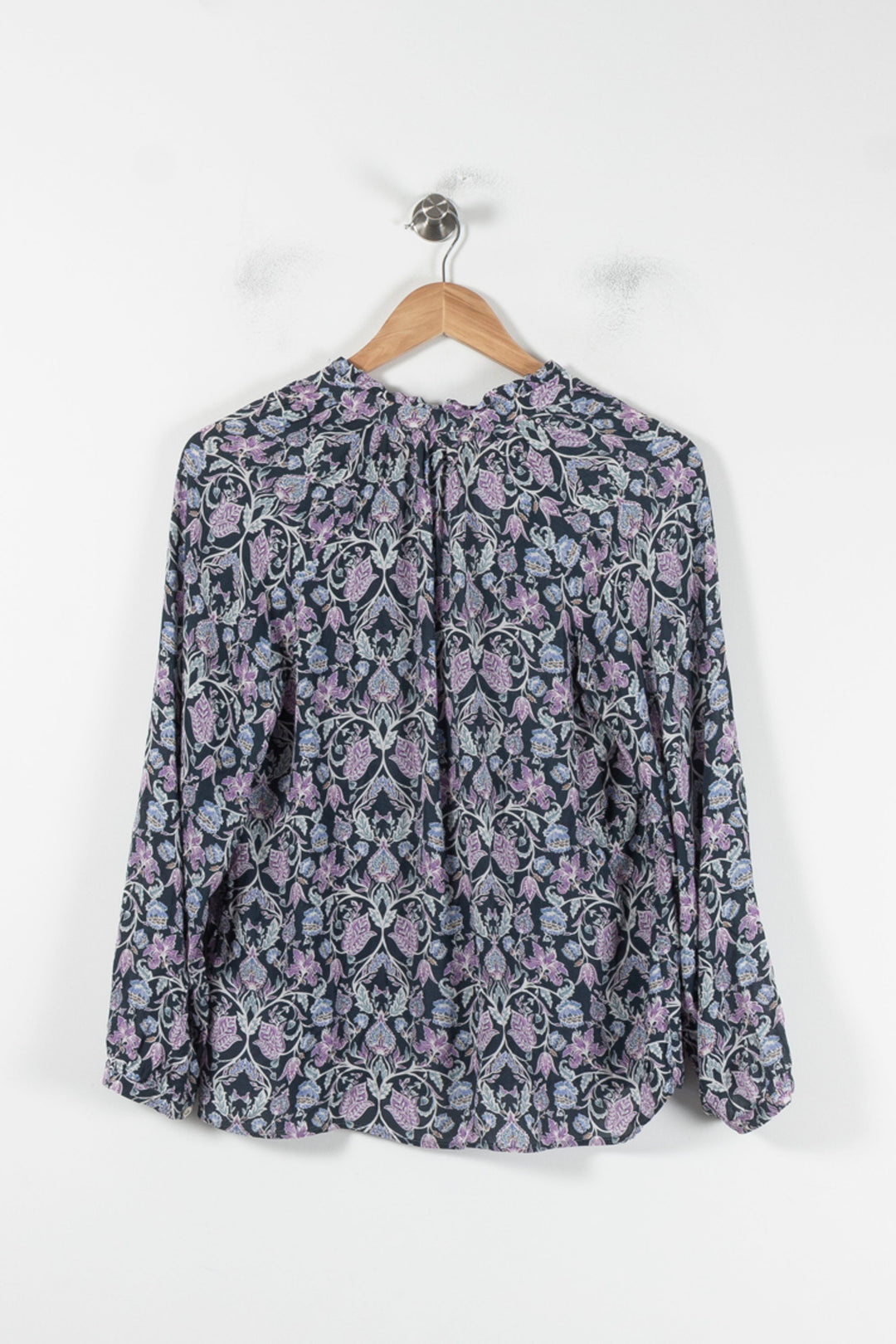 Blouse Violette et Noire - Taille M/38 de la marque Caroll | PARAD86902 - Vendu par Paradigme - Image 4