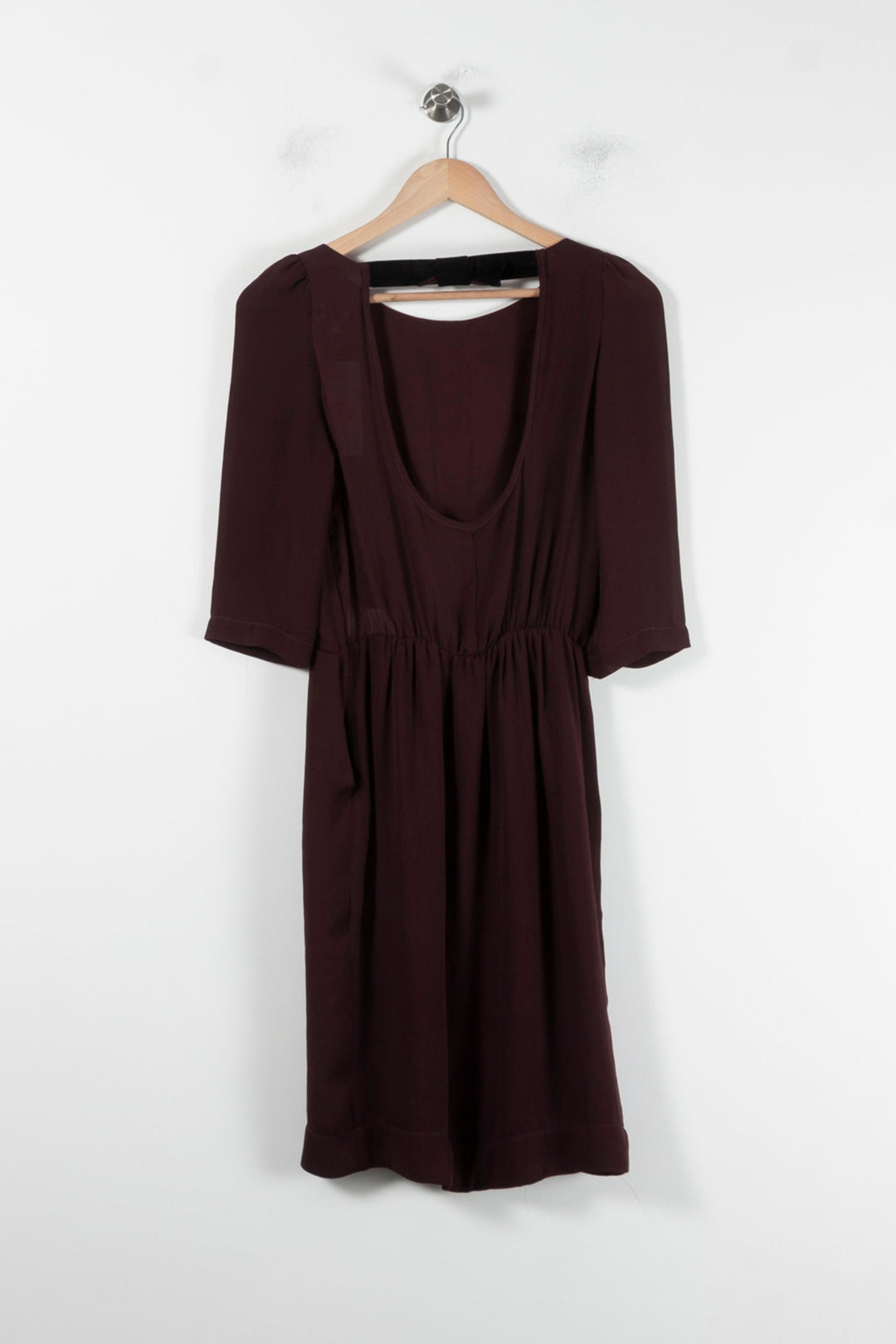 Robe Courte Bordeaux - Taille M/38 de la marque Claudie Pierlot | PARAD86906 - Vendu par Paradigme - Image 4