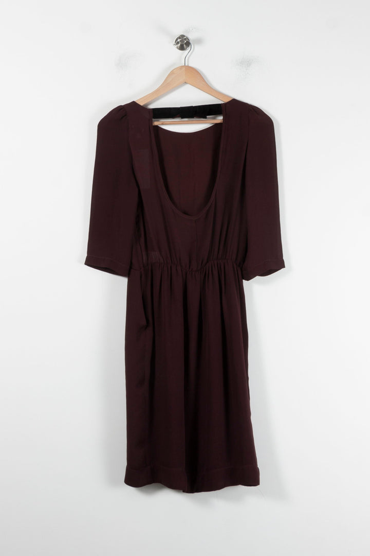 Robe Courte Bordeaux - Taille M/38 de la marque Claudie Pierlot | PARAD86906 - Vendu par Paradigme - Image 4