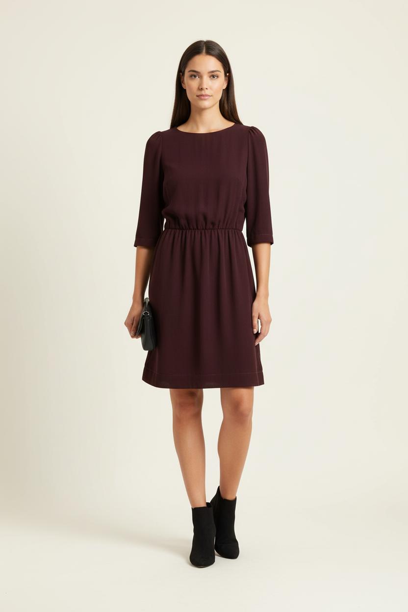 Robe Courte Bordeaux - Taille M/38 de la marque Claudie Pierlot | PARAD86906 - Vendu par Paradigme - Image 1