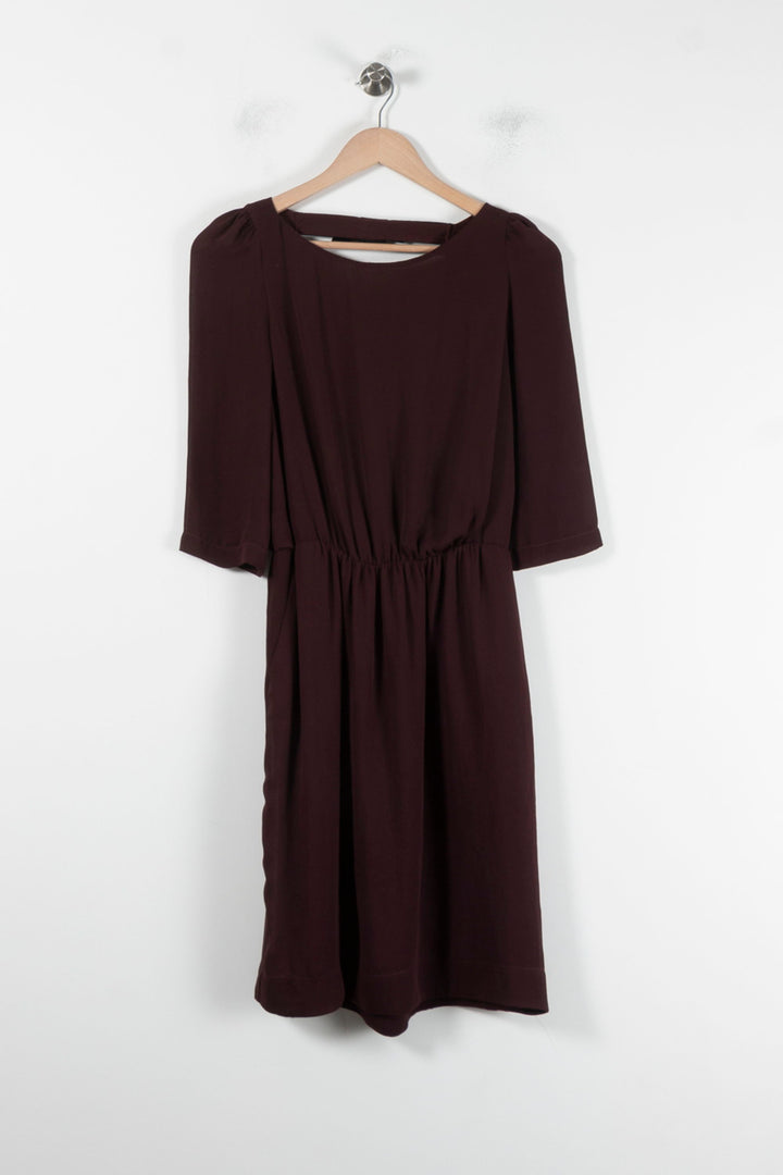 Robe Courte Bordeaux - Taille M/38 de la marque Claudie Pierlot | PARAD86906 - Vendu par Paradigme - Image 2