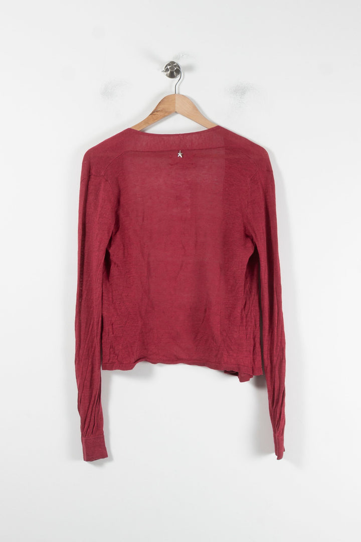 Cardigan Bordeaux - Taille S/36 de la marque Sud express | PARAD86910 - Vendu par Paradigme - Image 4
