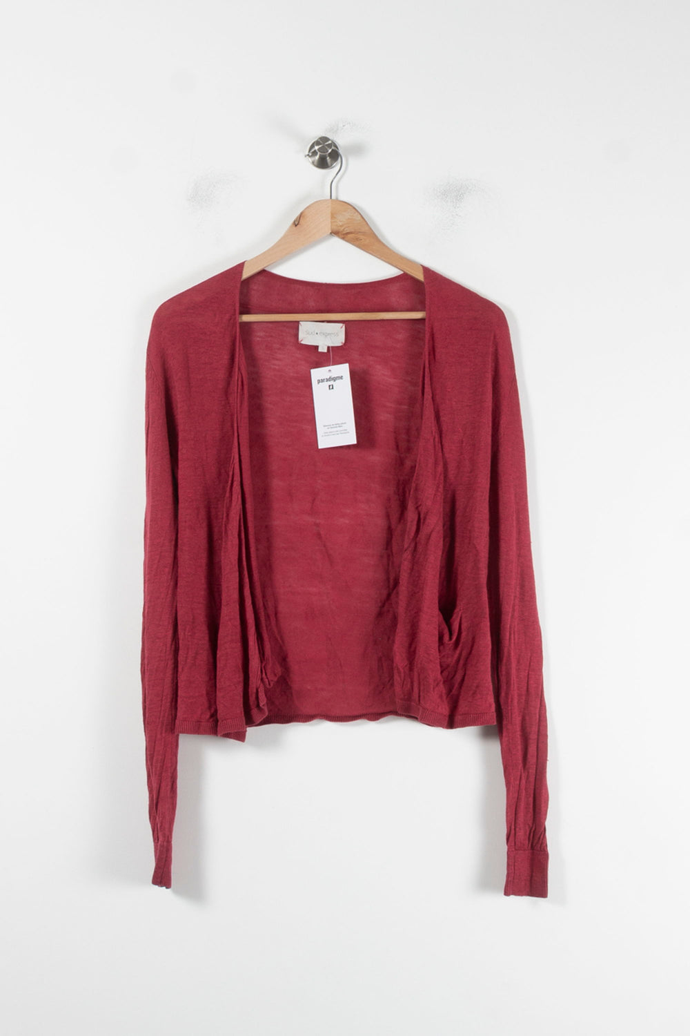 Cardigan Bordeaux - Taille S/36 de la marque Sud express | PARAD86910 - Vendu par Paradigme - Image 2