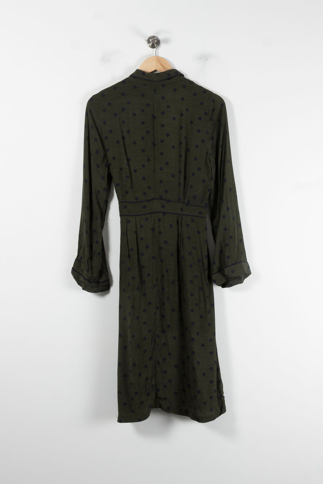 Robe Portefeuille Verte à Pois Noirs - Taille M/38 de la marque Karl Marc John | PARAD86914 - Vendu par Paradigme - Image 4