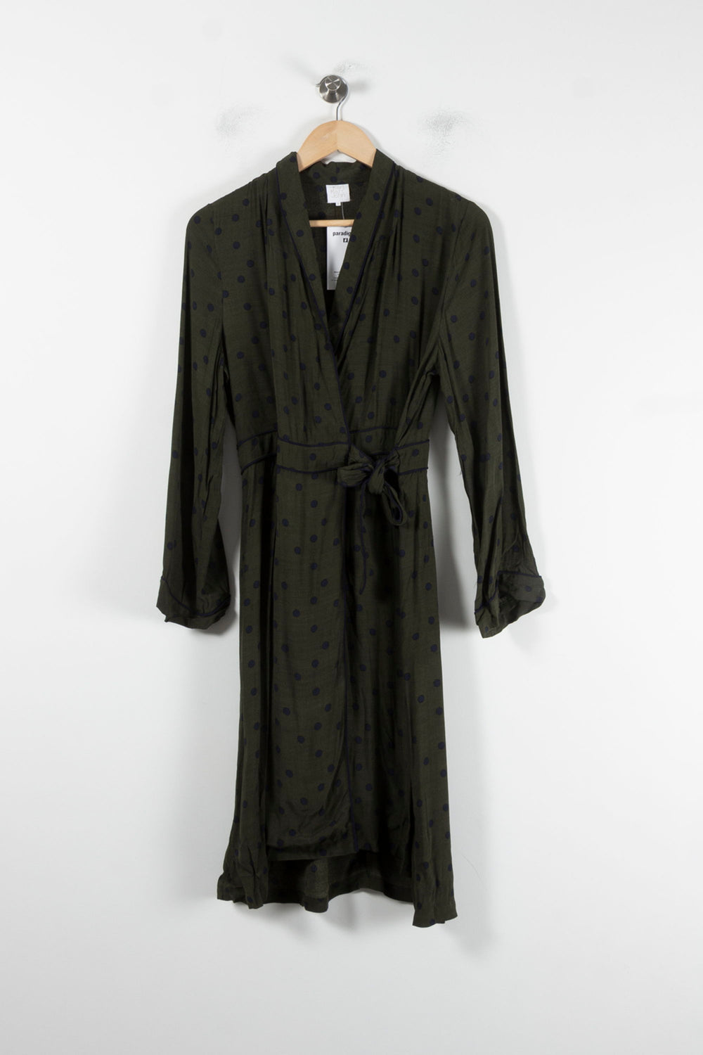 Robe Portefeuille Verte à Pois Noirs - Taille M/38 de la marque Karl Marc John | PARAD86914 - Vendu par Paradigme - Image 2