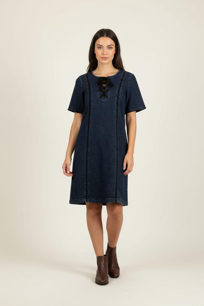 Robe Courte Bleue - Taille S/36 de la marque Claudie Pierlot | PARAD86933 - Vendu par Paradigme - Image 1