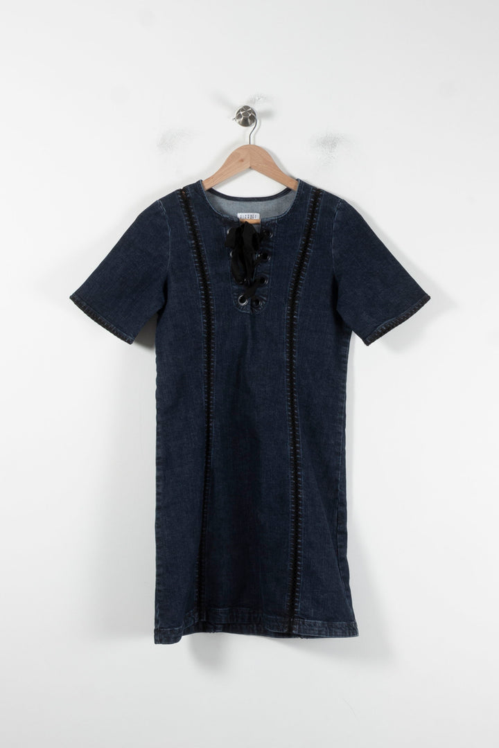 Robe Courte Bleue - Taille S/36 de la marque Claudie Pierlot | PARAD86933 - Vendu par Paradigme - Image 2