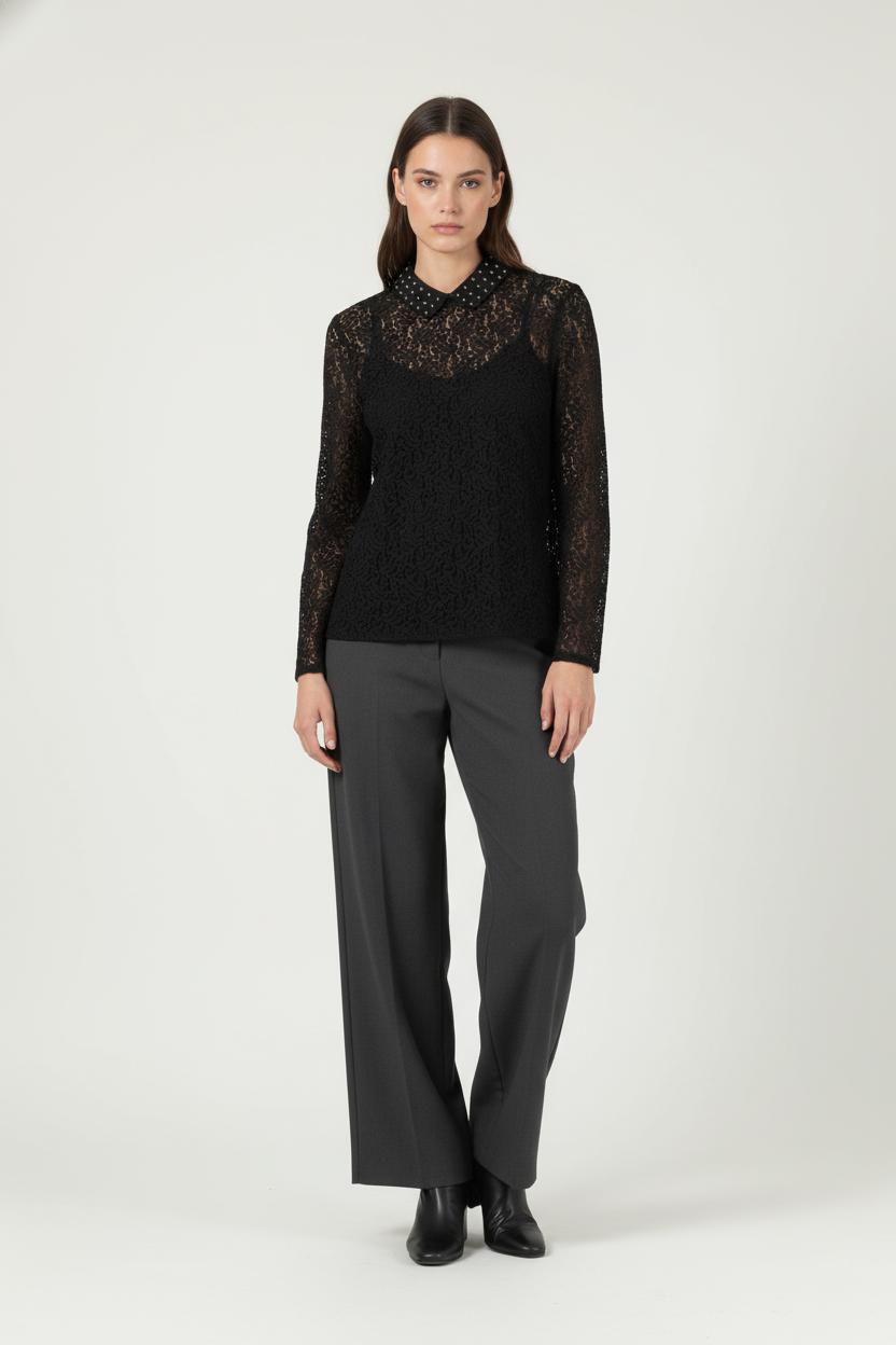 Blouse Noire - Taille XS/34 de la marque The Kooples | PARAD86940 - Vendu par Paradigme - Image 1