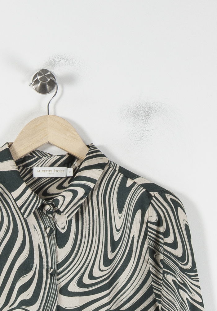 Chemise Verte et Blanche - Taille M/38 de la marque La Petite Etoile | PARAD86946 - Vendu par Paradigme - Image 3
