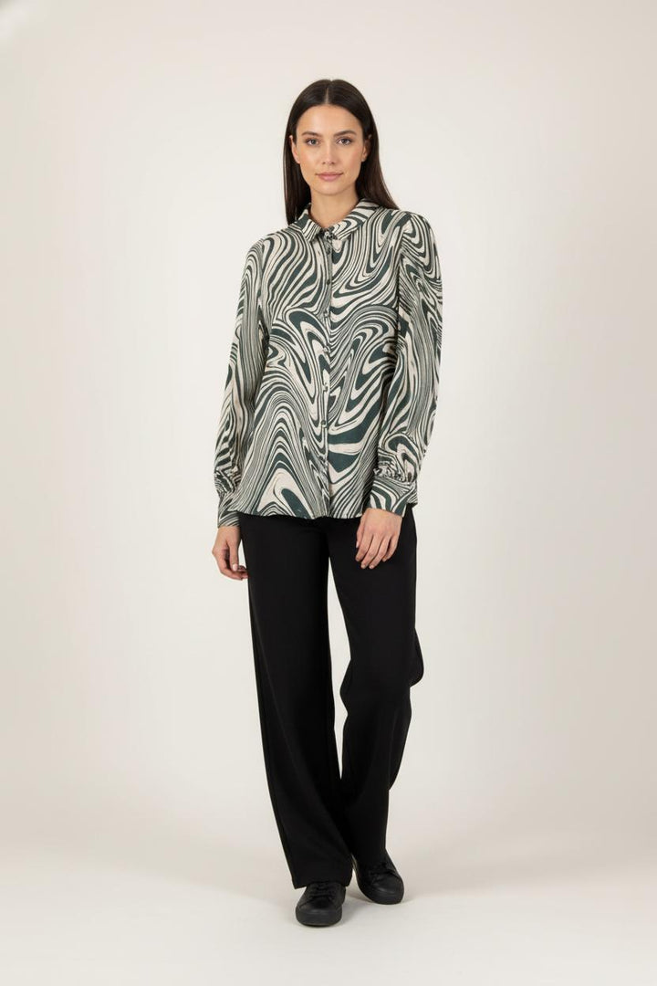 Chemise Verte et Blanche - Taille M/38 de la marque La Petite Etoile | PARAD86946 - Vendu par Paradigme - Image 1