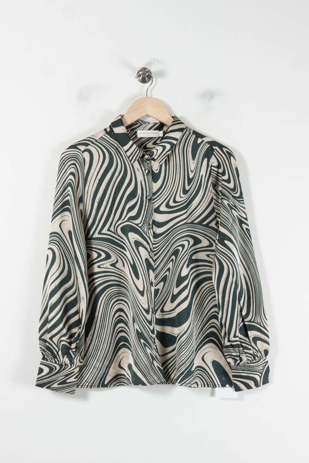 Chemise Verte et Blanche - Taille M/38 de la marque La Petite Etoile | PARAD86946 - Vendu par Paradigme - Image 2