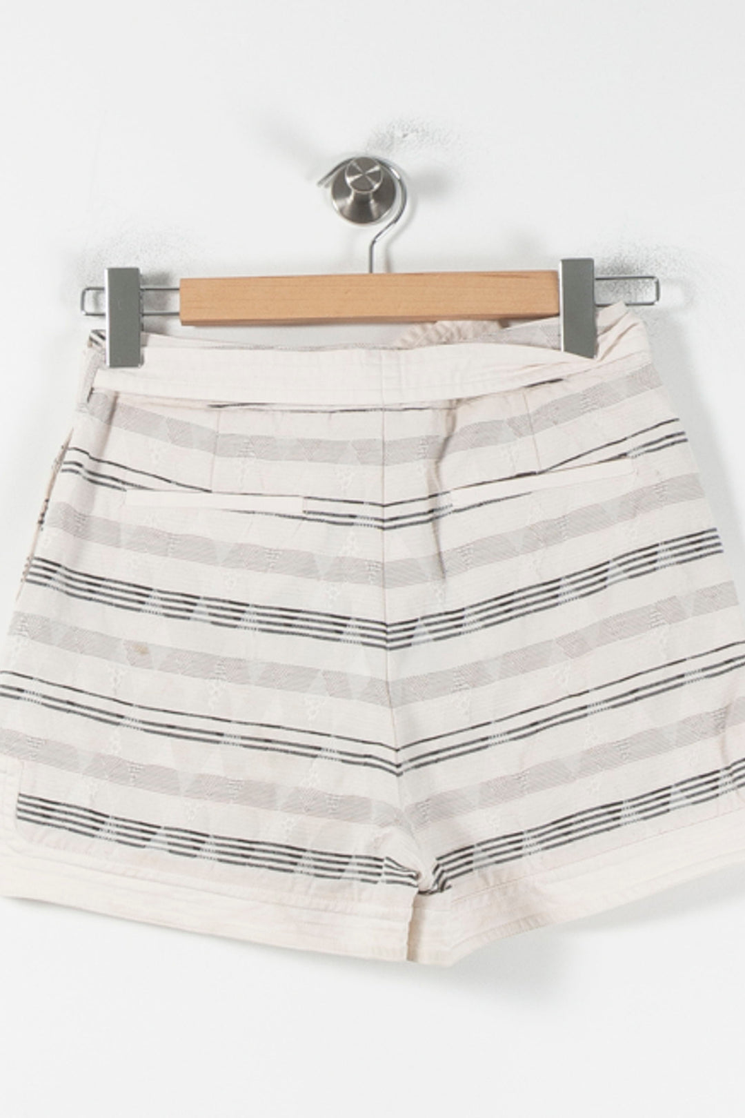 Short Rayé Beige et Noir - Taille M/38 de la marque Sessùn | PARAD86950 - Vendu par Paradigme - Image 4