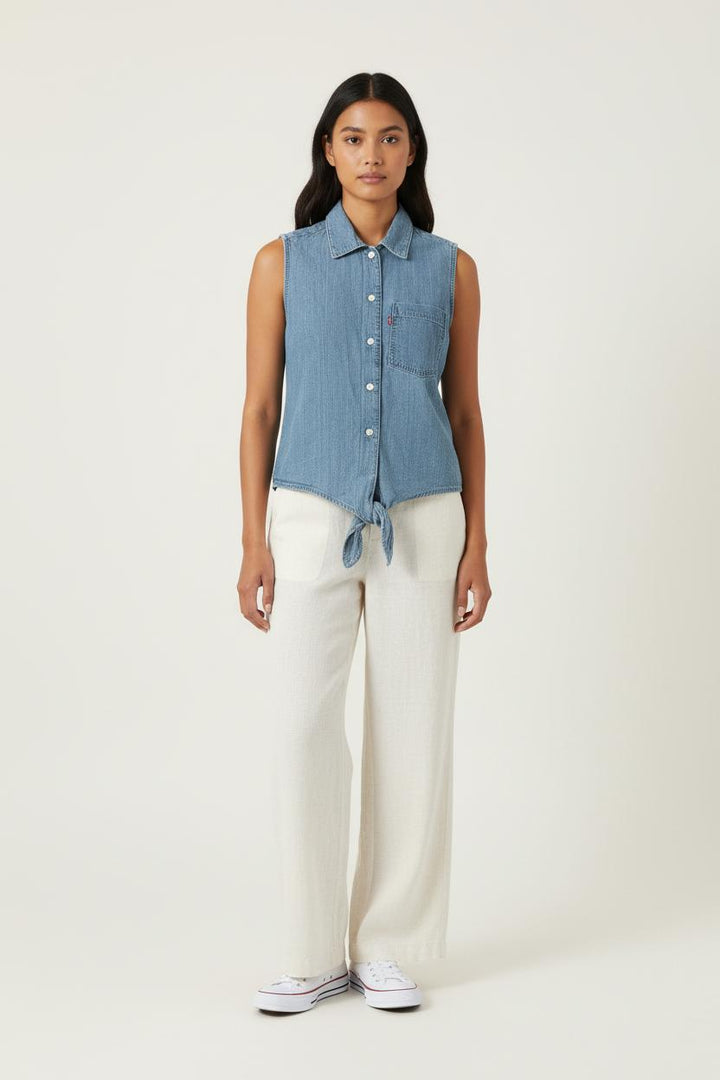 Chemise Sans Manches Bleue - Taille XS/34 de la marque Levi's | PARAD86953 - Vendu par Paradigme - Image 1