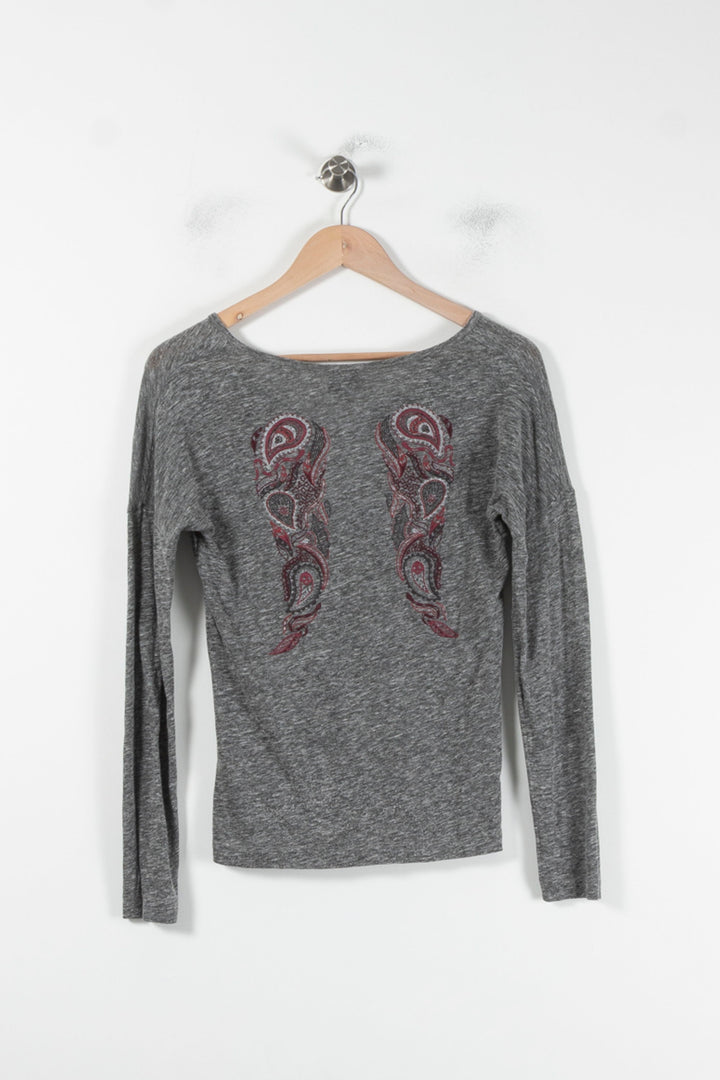 Tee-shirt Manches Longues Gris - Taille XS/34 de la marque Bérénice | PARAD86974 - Vendu par Paradigme - Image 4