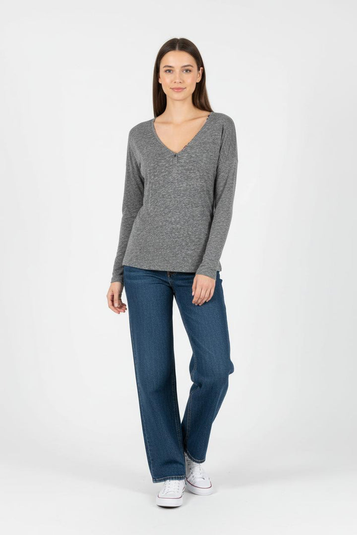 Tee-shirt Manches Longues Gris - Taille XS/34 de la marque Bérénice | PARAD86974 - Vendu par Paradigme - Image 1