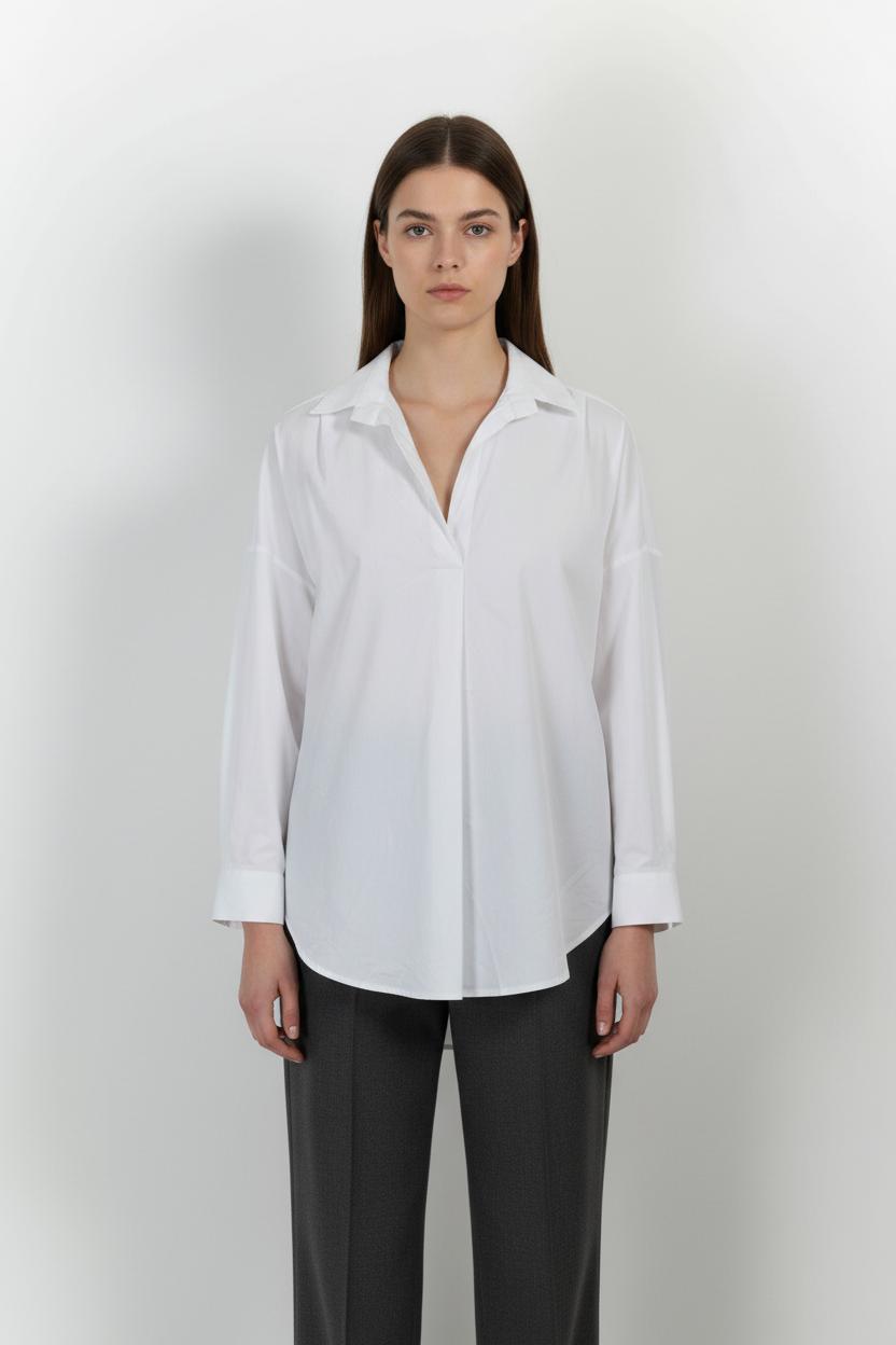 Chemisier Blanc - Taille XL/42 de la marque La Fée Maraboutée | PARAD86981 - Vendu par Paradigme - Image 1