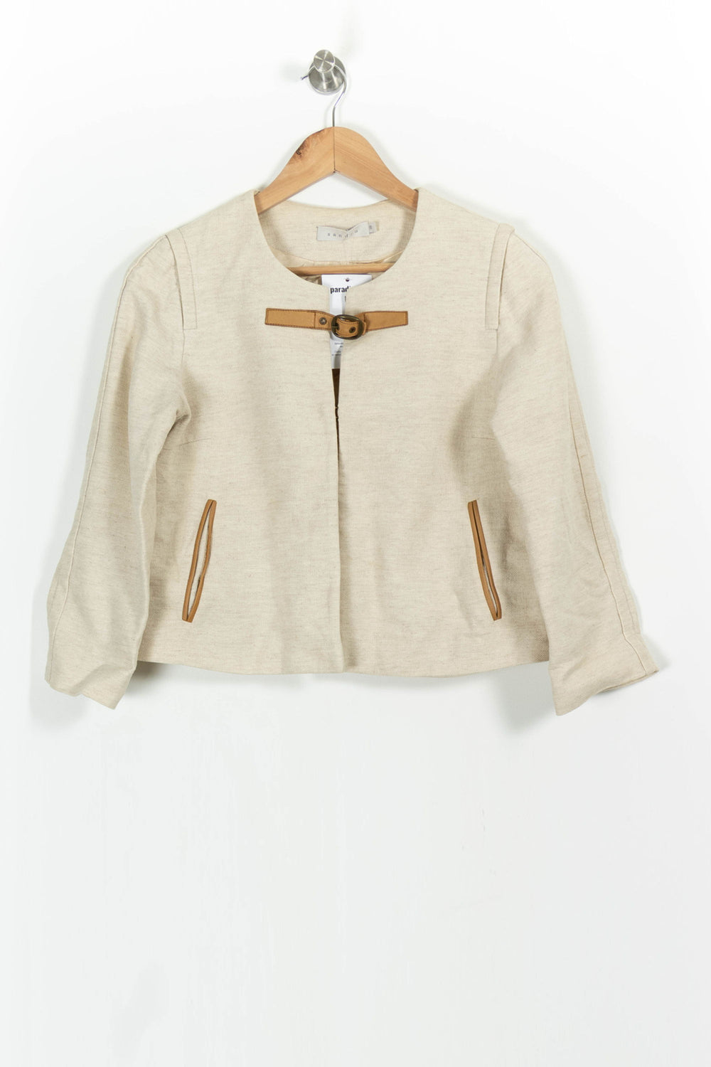 Veste Beige - Taille M/38 de la marque Sandro | PARAD87003 - Vendu par Paradigme - Image 2