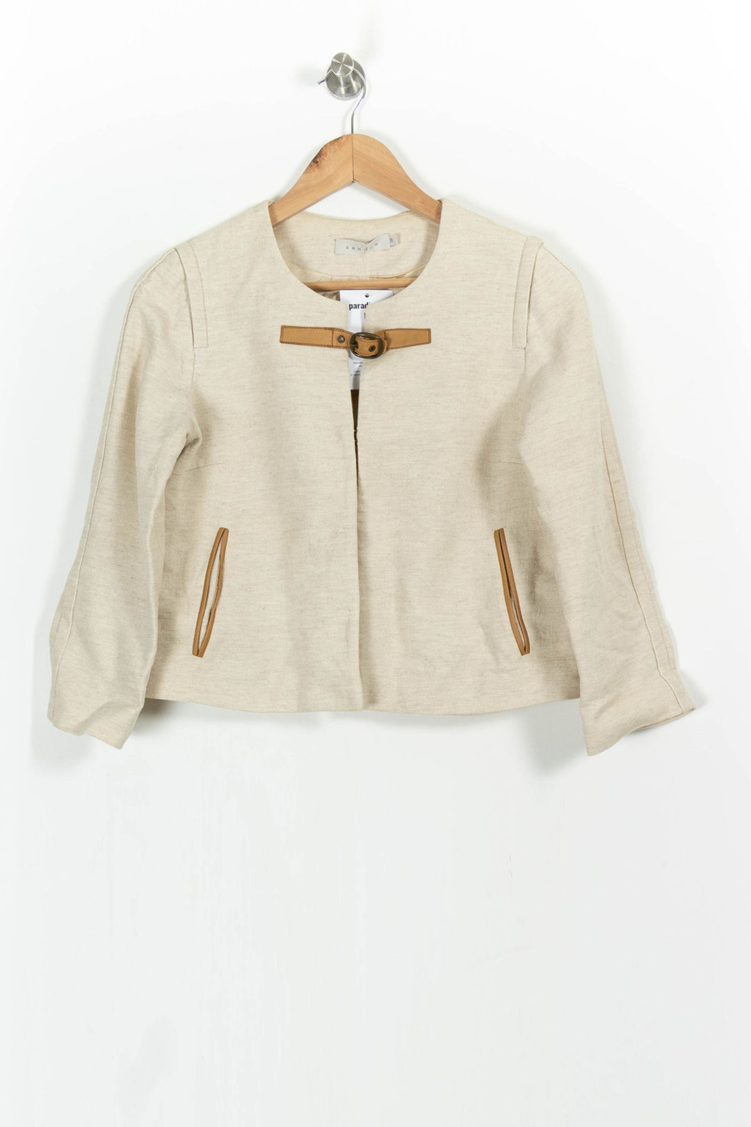 Veste Beige - Taille M/38 de la marque Sandro | PARAD87003 - Vendu par Paradigme - Image 2