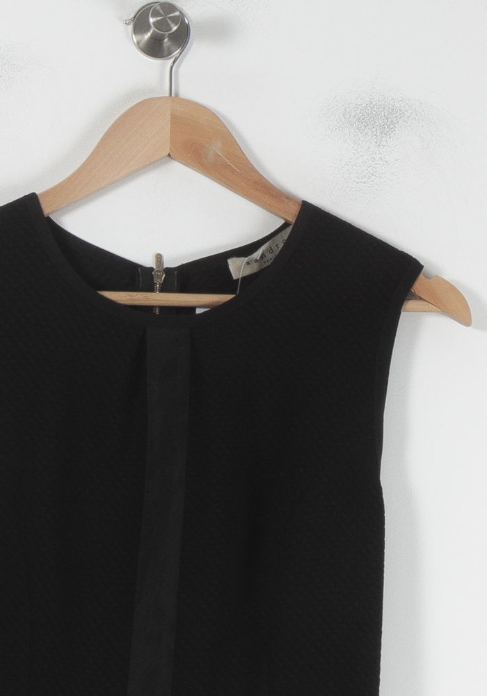 Robe Sans Manches Noire - Taille M/38 de la marque Sandro | PARAD87008 - Vendu par Paradigme - Image 3