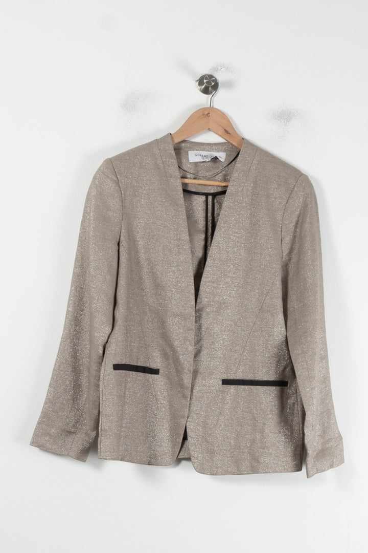 Blazer Doré - Taille M/38 de la marque Gerard Darel | PARAD87012 - Vendu par Paradigme - Image 2