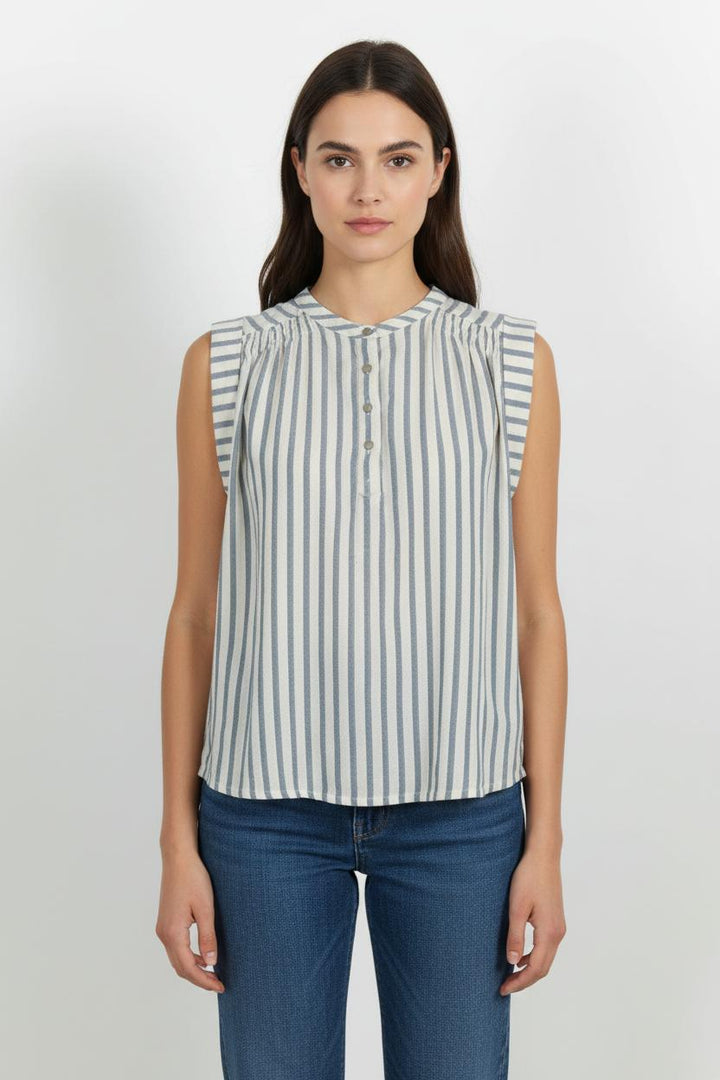 Blouse Blanche et Bleue - Taille M/38 de la marque Suncoo | PARAD87013 - Vendu par Paradigme - Image 1