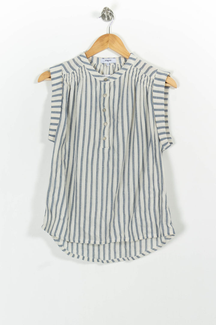 Blouse Blanche et Bleue - Taille M/38 de la marque Suncoo | PARAD87013 - Vendu par Paradigme - Image 2