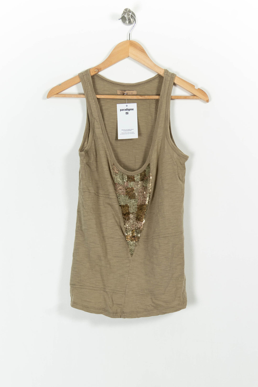 Débardeur Vert - Taille S/36 de la marque Sandro | PARAD87021 - Vendu par Paradigme - Image 2