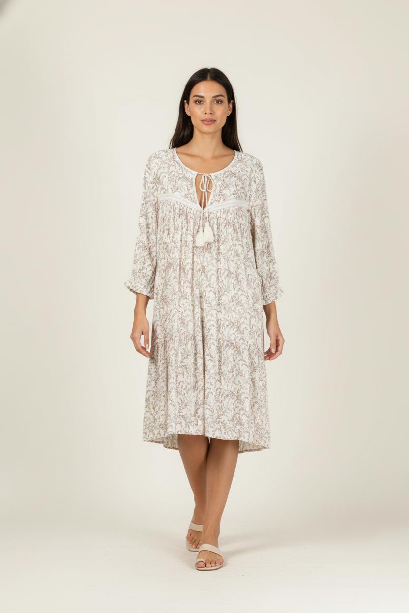 Robe Bohème Beige - Taille M/38 de la marque ba&sh | PARAD87023 - Vendu par Paradigme - Image 1