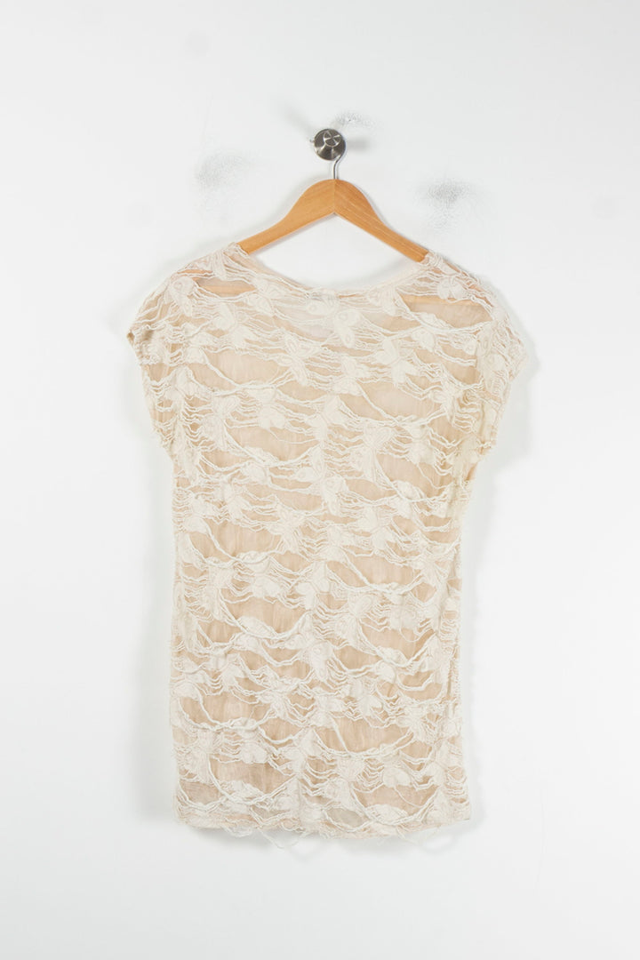 Robe Dentelle Beige - Taille M/38 de la marque Suncoo | PARAD87024 - Vendu par Paradigme - Image 4