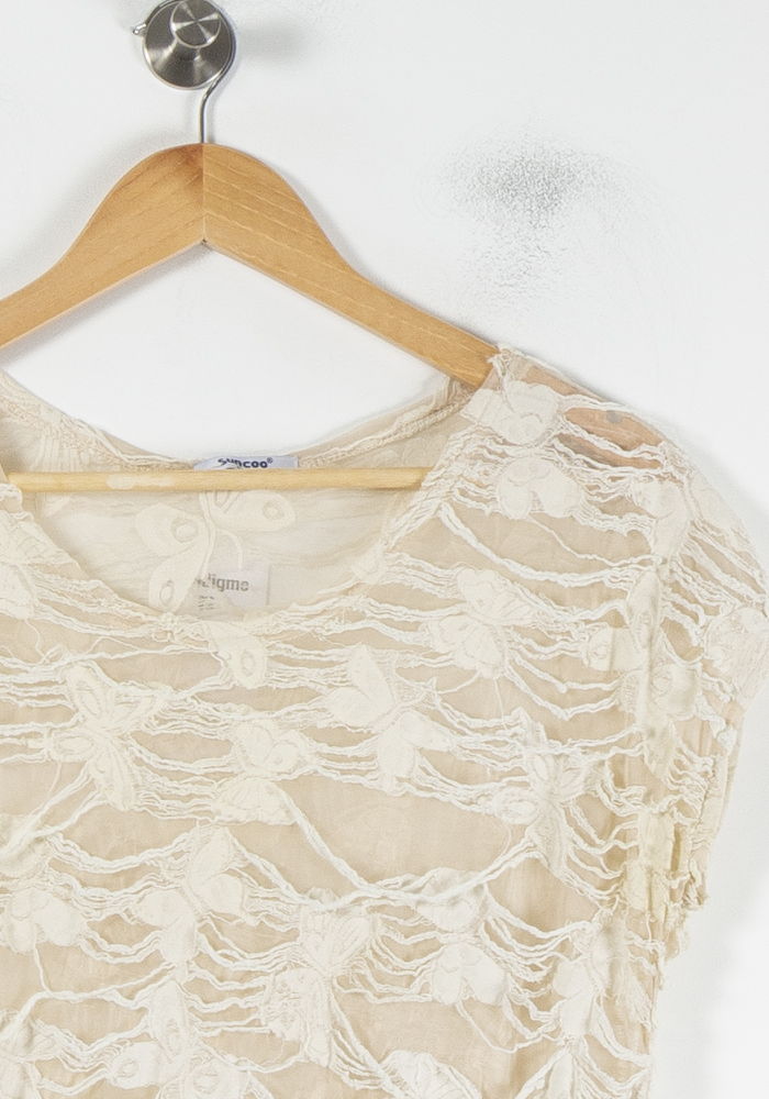 Robe Dentelle Beige - Taille M/38 de la marque Suncoo | PARAD87024 - Vendu par Paradigme - Image 3