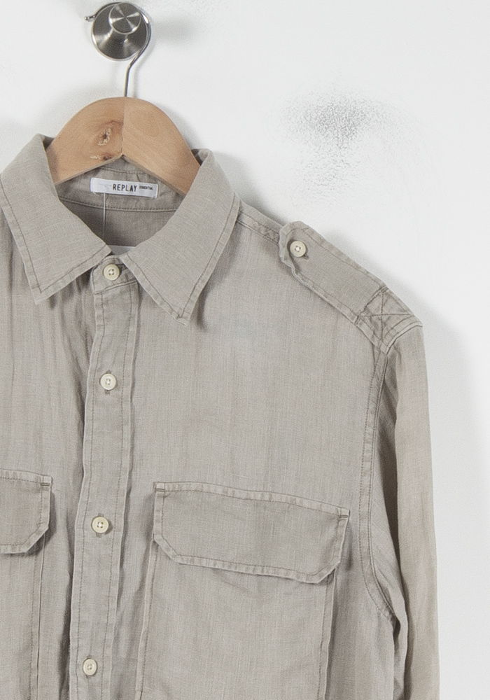 Chemise Safari Grise - Taille S/36 de la marque Replay | PARAD87025 - Vendu par Paradigme - Image 3